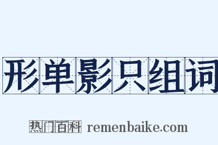 形单影只组词是什么意思的图片